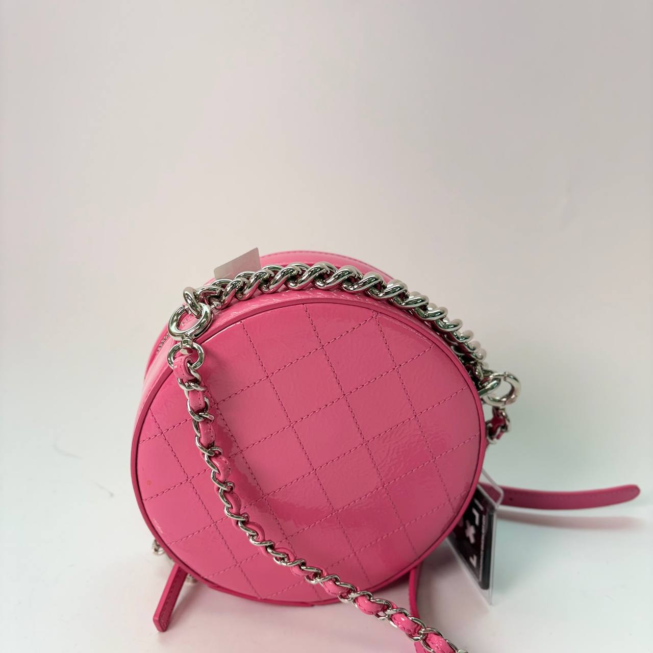 Chanel Patent Leather Round Bag Pink — view 2 of 4