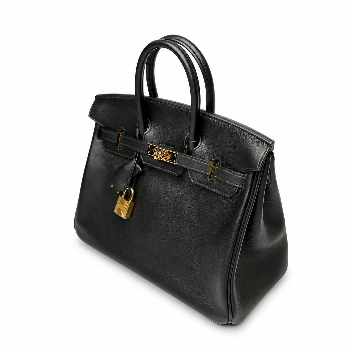 Hermès Birkin 25 Swift Noir — side — view 2 of 4