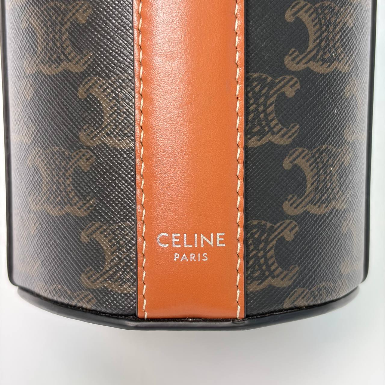 Triomphe Canvas Vertical Cylinder Bag brown — view 4 of 4