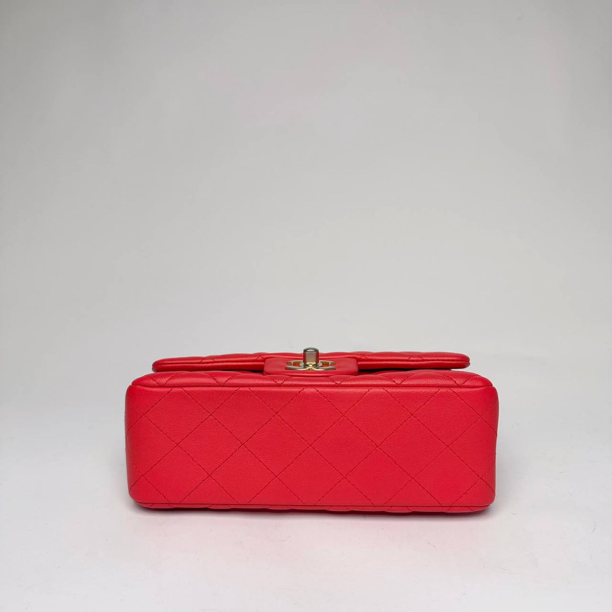 Chanel Mini Rectangular Flap Bag red, base view