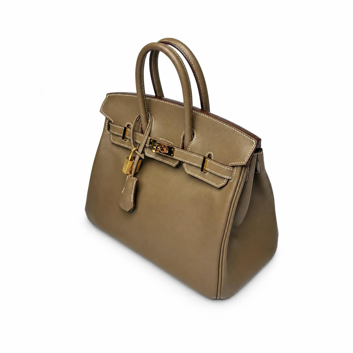 Hermès Birkin 25 Swift Taupe — side — view 2 of 4