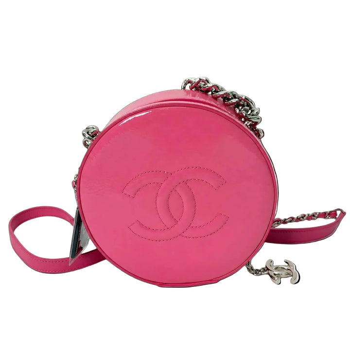 Chanel Patent Leather Round Bag Pink