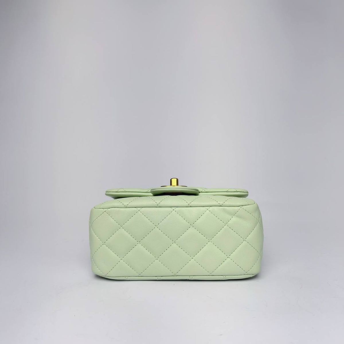 Chanel Pearl Crush Mini Flap Bag light green, base view