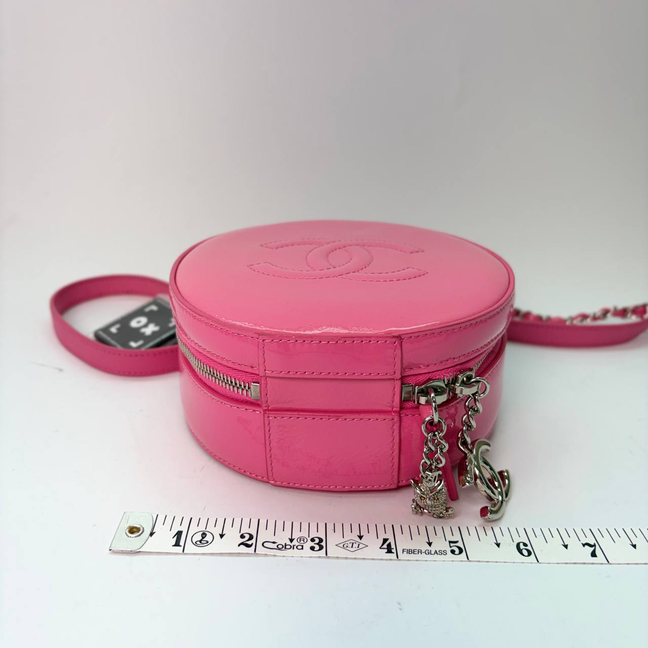 Chanel Patent Leather Round Bag Pink — view 4 of 4