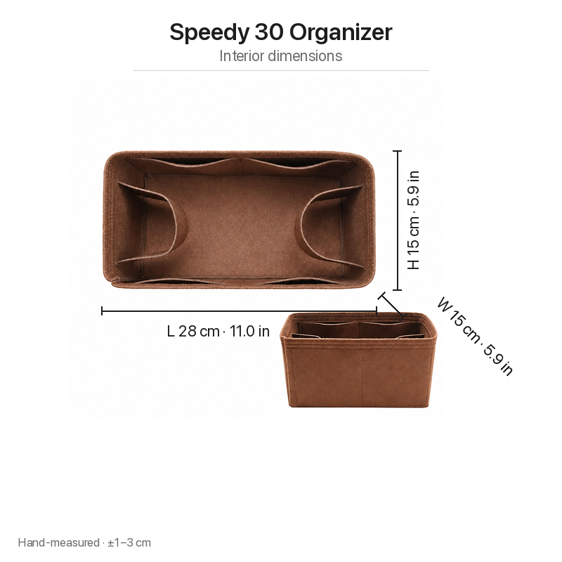 Coffee Speedy 30 felt insert measurements: length 28 cm, width 15 cm, height 15 cm