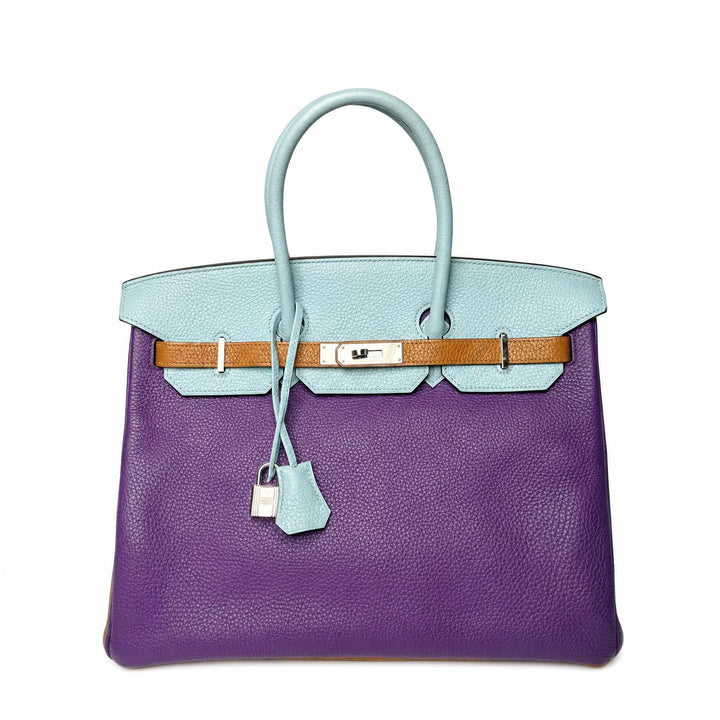 Hermès Arlequin Birkin 35 Taurillon Clemence Ultraviolet