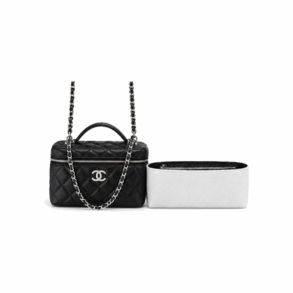 Chanel 25B / 25C / 25K Box Bag bag organizer insert shown with the bag